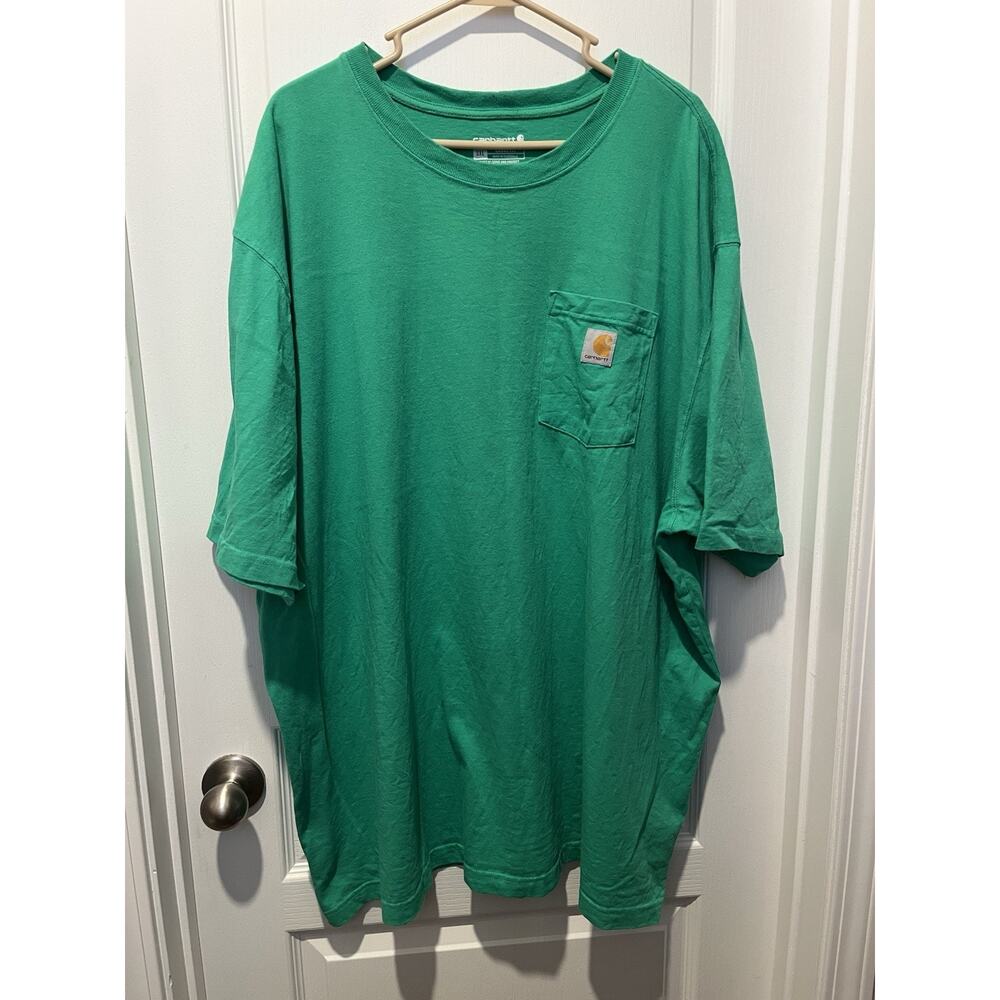 Carhartt Men’s 3XL Relaxed Fit Pocket T-Shirt Green Short Sleeve
